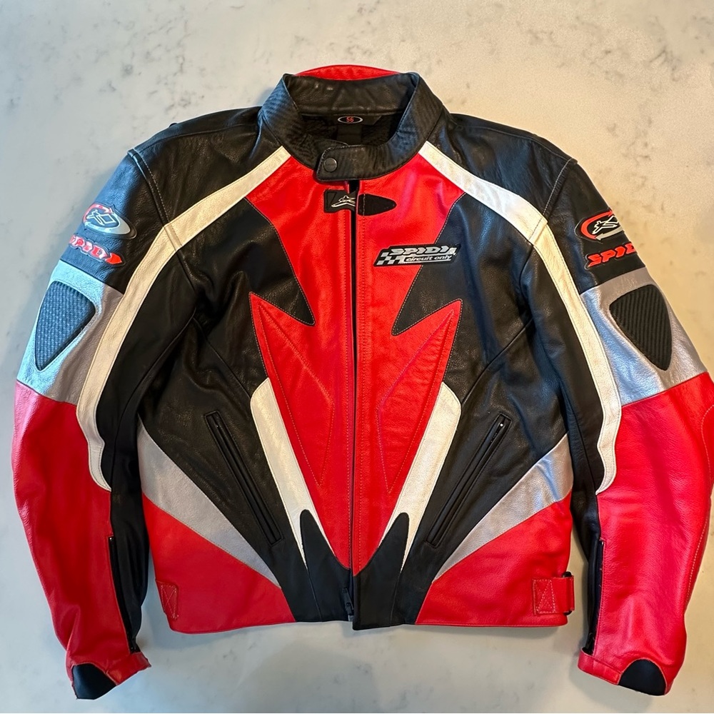 “SPIDI Circuit Only” Authentic leather motorcycle racing Jacket. Size 56